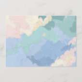 Baby Bingo Cloud Nine Pastel Baby shower Informatiekaartje (Achterkant)