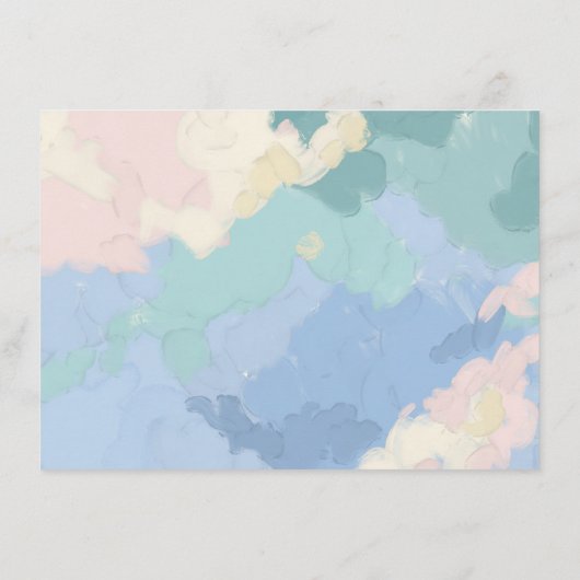 Baby Bingo Cloud Nine Pastel Baby shower Informatiekaartje (Achterkant)