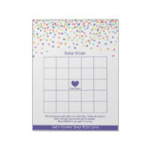 Baby Bingo Confetti Theme Baby shower Game Notitieblok (Linkerzijde)