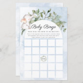 Baby Bingo Elephant Boy Blue Baby shower Game (Voorkant / Achterkant)