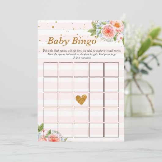 Baby Bingo Game Kaart (Staand voorkant)