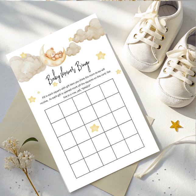 Baby Bingo Game - Over the Moon Baby shower  (Creator heeft geüpload)