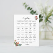 Baby Bingo | Game van onbewerkt Baby shower (Staand voorkant)