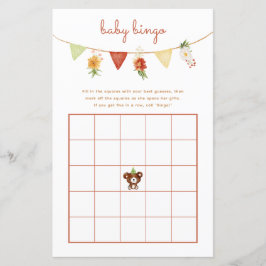 Baby Bingo Game Woodland Beer Herfst Baby shower