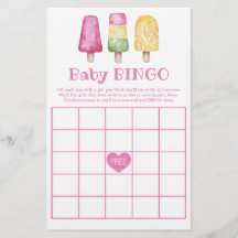 Baby Bingo Girl Ready to Pop Summer Baby shower