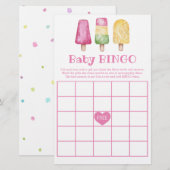 Baby Bingo Girl Ready to Pop Summer Baby shower (Voorkant / Achterkant)