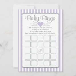 Baby Bingo Lavender Lila Baby shower Game Kaarten