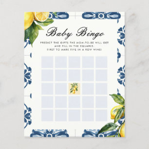 Baby Bingo Lemon Positano Baby shower spel