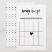 Baby Bingo Minimalist Baby shower Game (Voorkant / Achterkant)