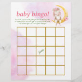 Baby Bingo & Naam Race Bunny Baby shower Spel Flyer (Voorkant)