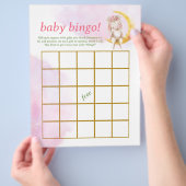 Baby Bingo & Naam Race Bunny Baby shower Spel Flyer (Hand)