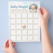 Baby Bingo & Naam Race Teddy Bear Baby shower Spel Flyer (Hand)