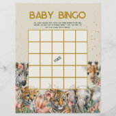Baby Bingo & Naam Race Wild Baby shower Spel Flyer (Voorkant)