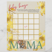 Baby Bingo & Naam Race Wild Baby shower Spel Flyer (Voorkant)