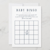Baby Bingo | Nautical Whale Baby Boy Shower Game Kaart (Voorkant)