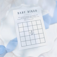 Baby Bingo | Nautical Whale Baby Boy Shower Game