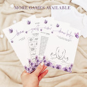 Baby Bingo Paarse vlinder Baby shower Game Kaart