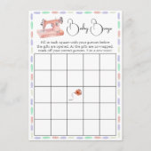 Baby Bingo Pastel Waterverf Stitch Shower Game Informatiekaartje (Voorkant)