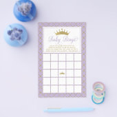 Baby Bingo, Princess Baby shower Game Flyer (Enkel)