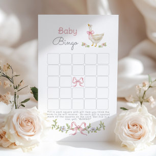 Baby Bingo Roze Gekke Gans baby shower spel
