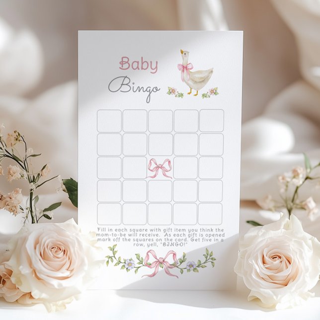 Baby Bingo Roze Gekke Gans baby shower spel (Creator heeft geüpload)