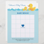 Baby Bingo Rubber Duck Baby shower Game (Voorkant / Achterkant)
