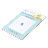Baby Bingo Rubber Duck Baby shower Game Notitieblok (Schuin)