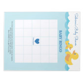 Baby Bingo Rubber Duck Baby shower Game Notitieblok (Voorkant)
