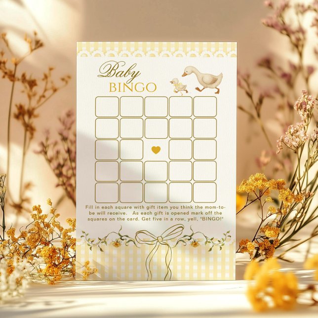 Baby Bingo Silly Goose Gingham Baby shower game (Creator heeft geüpload)