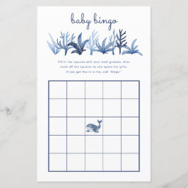 Baby Bingo Spel Blauwe Walvis Koraal Party Baby sh