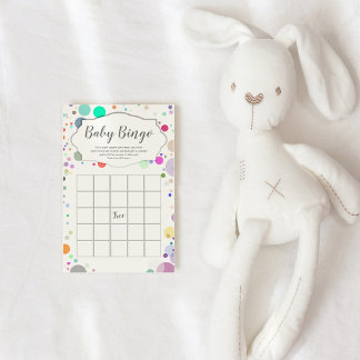 Baby Bingo spel Multicolor Baby shower activiteit