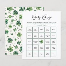 Baby Bingo St. Patrick's Day Baby shower Spel