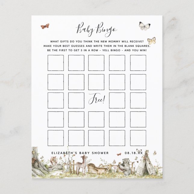 Baby Bingo | Vloeibaar Baby shower (Voorkant)