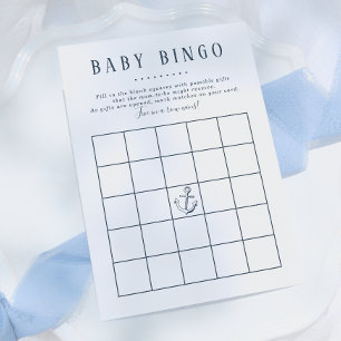 Baby Bingo Walvis Baby Jongens Baby Shower Spel Kaart