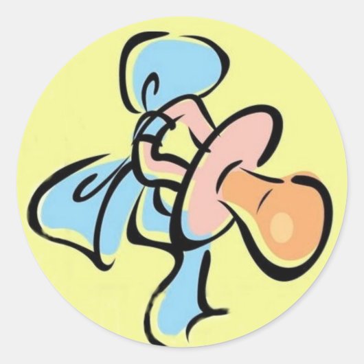 Baby Binky Envelopzegel Ronde Sticker (Voorkant)
