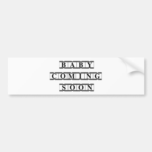 Baby Binnenkort beschikbaar Bumpersticker (Voorkant)