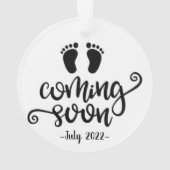 Baby Binnenkort beschikbaar - Gepersonaliseerde ke Ornament (achterkant)