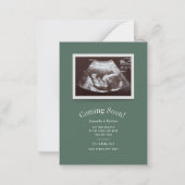 Baby Binnenkort echografie zwangerschapsaankondigi Notitiekaartje (Voorkant)