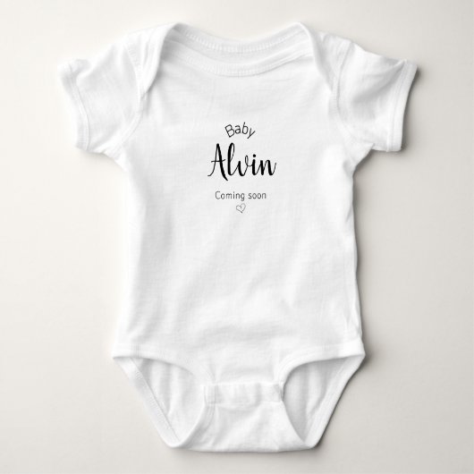 Baby Binnenkort gepersonaliseerde babysuit Romper (Voorkant)