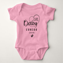 Baby Binnenkort Meisje Roze Baby bodysuit