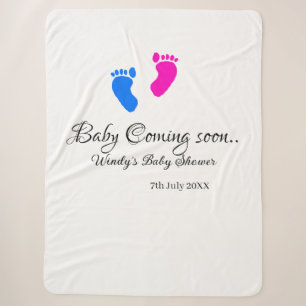 Baby Binnenkort verkrijgbaar baby shower Blue Pink Sherpa Deken