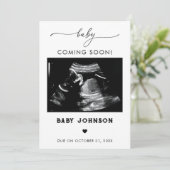 Baby Binnenkort verkrijgbaar Sonogram zwangerschap Kaart (Staand voorkant)