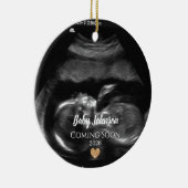 Baby Binnenkort verkrijgbaar Ultrasound Gold Heart Keramisch Ornament (Rechts)