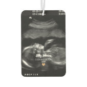 Baby Binnenkort verkrijgbaar Ultrasound Gold Heart Luchtverfrisser (Achterkant)
