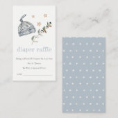 Baby Binnie Blue Diaper Raffle Baby shower Informatiekaartje (Voorkant / Achterkant)