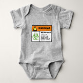 Baby Biohazard Sticker Zombie-ouders Romper (Voorkant)