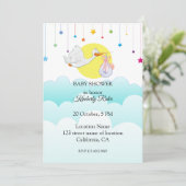 Baby Bird Baby shower Uitnodiging (Staand voorkant)