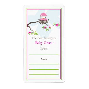 Baby Bird Bookplate Etiket