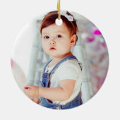 Baby Bird | Gepersonaliseerde kerstversiering Keramisch Ornament (Achterkant)