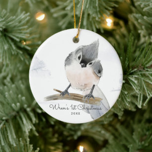 Baby Bird Persoonlijke Kerstversiering Keramisch Ornament